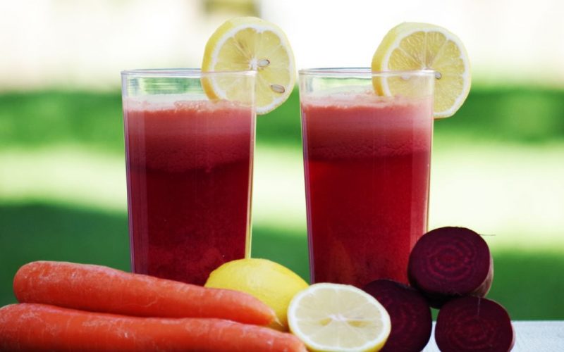 Carrot and beetroot juice
