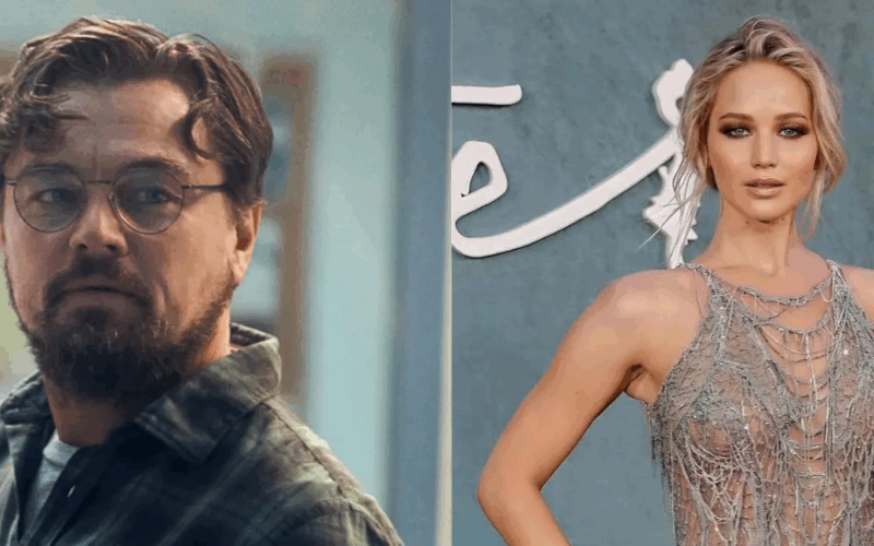 leonardo di caprio and jennifer lawrence