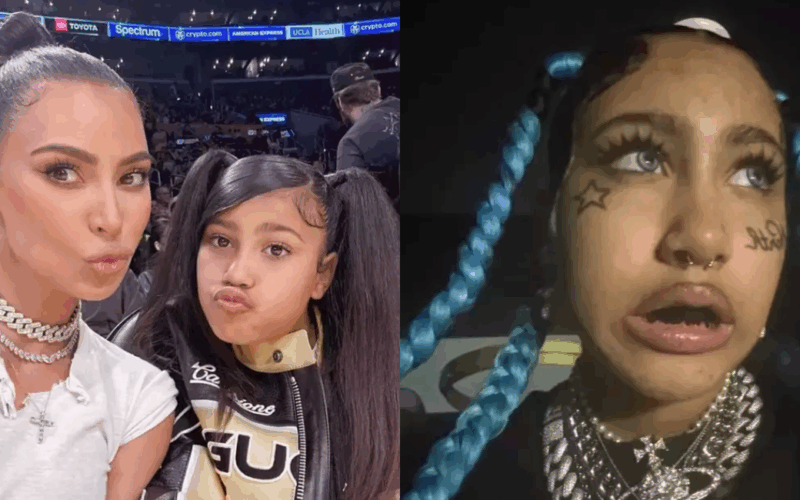 North West's new bold look with face tattoo