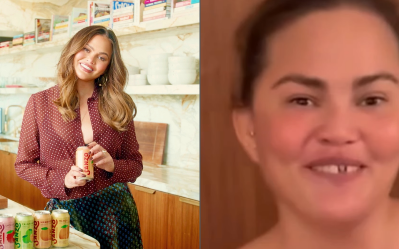Chrissy Teigen's festive mishap
