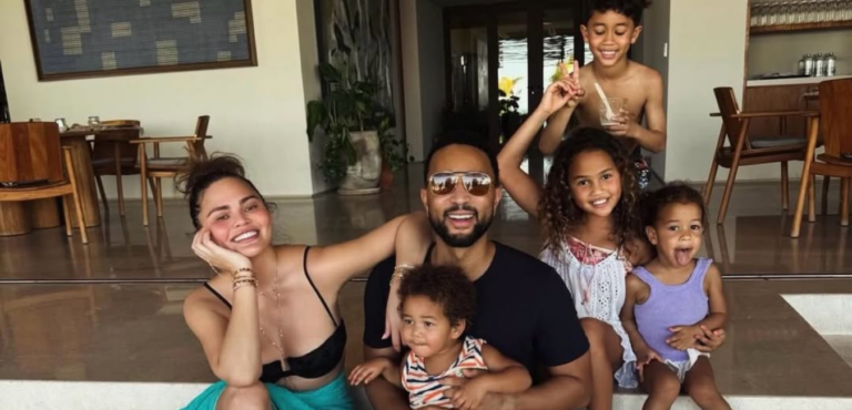 John Legend vacations with his family